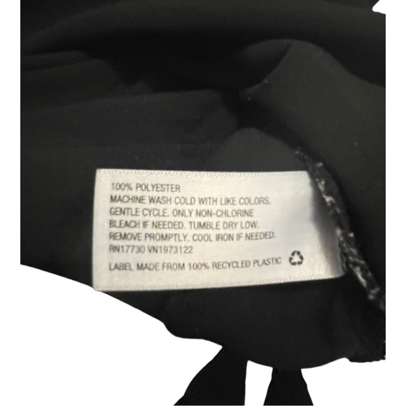 Satin Black Triangle Deep V Neck Slip Cocktail Dress Women’s Size M - Picture 11 of 11